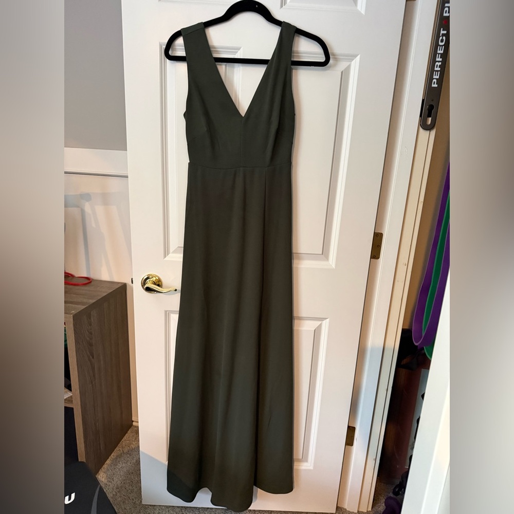 Elegant Olive Green Maxi Dress